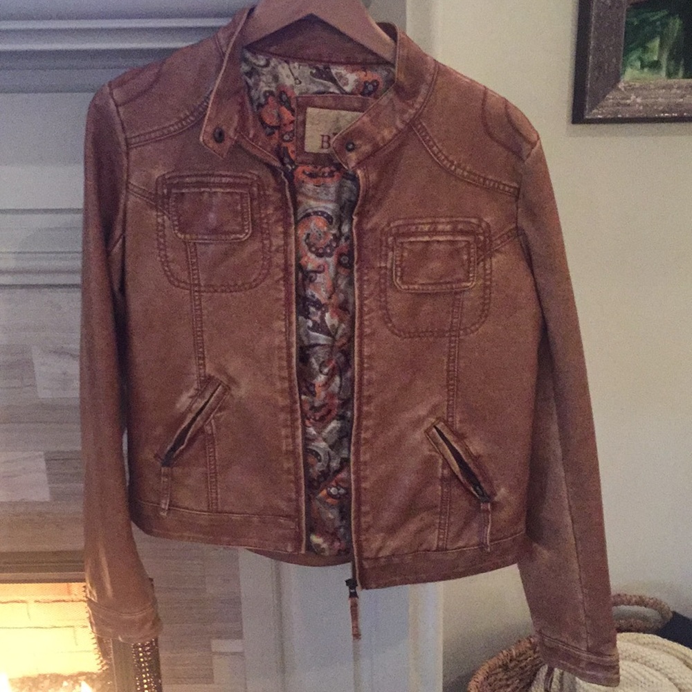 BKE faux leather jacket. Worn once.